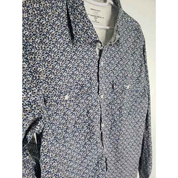 Paper Denim & Cloth Size Large Floral Print Button Up Long Sleeve Dual Pockets - Picture 1 of 7